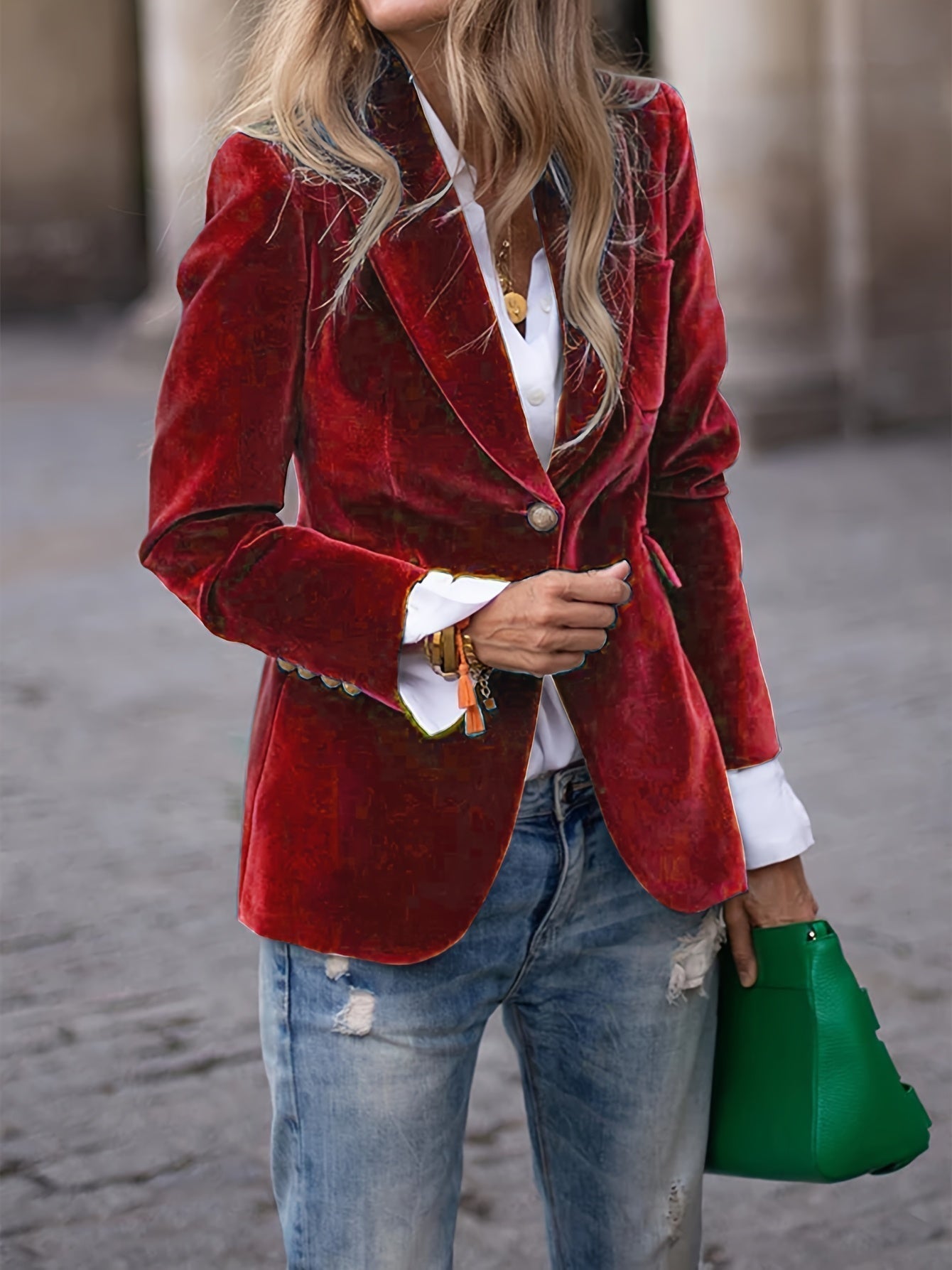 Marnie - Tailored Velvet Blazer